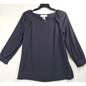 Lark & Ro Womens Size O Black Long Sleeve Pullover Blouse Top Shirt